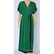 Robe à col en V Temperament Femme